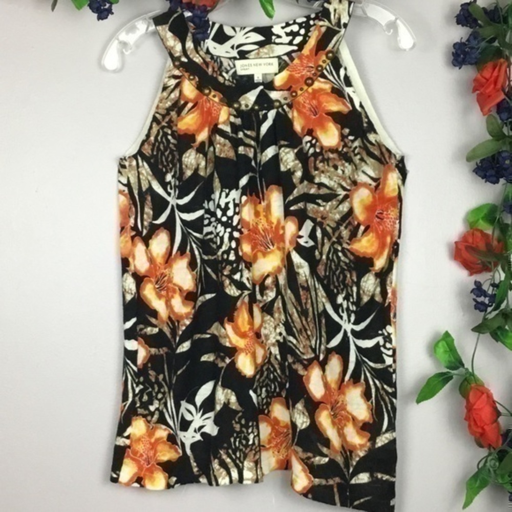 JONES NEW YORK Asymmetrical Tank Top Shirt Small